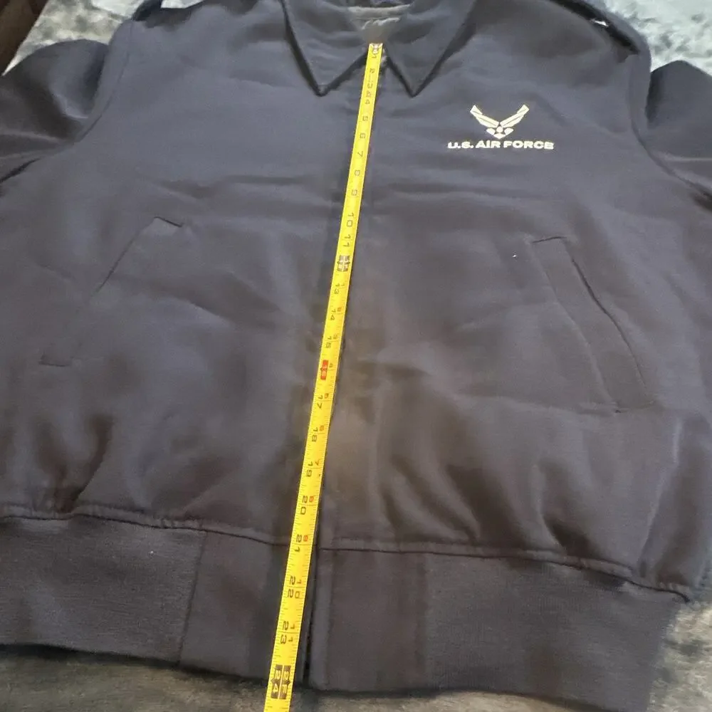 Defense Logistics Agency USAF Men’s Blue Full Zip Jacket Removable Liner 44R